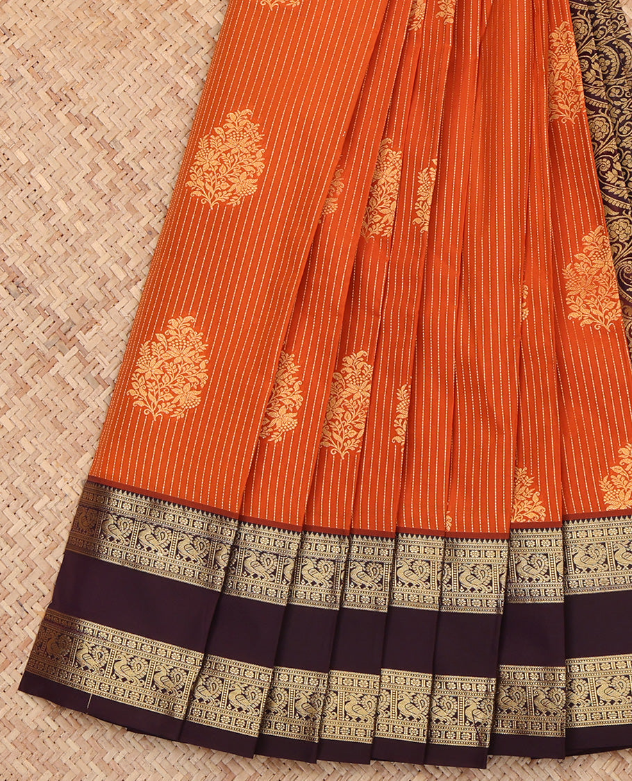 Orange Budget Silk Saree