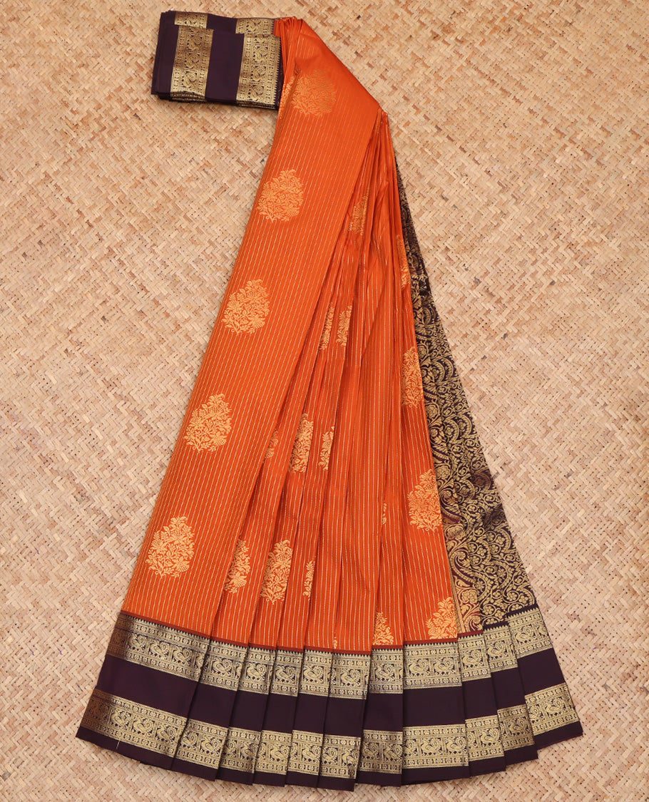 Orange Budget Silk Saree