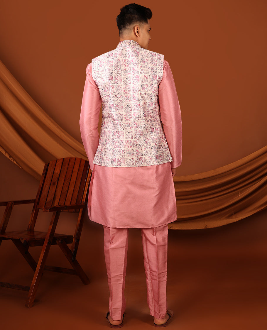 Pink Men's Kurta Set