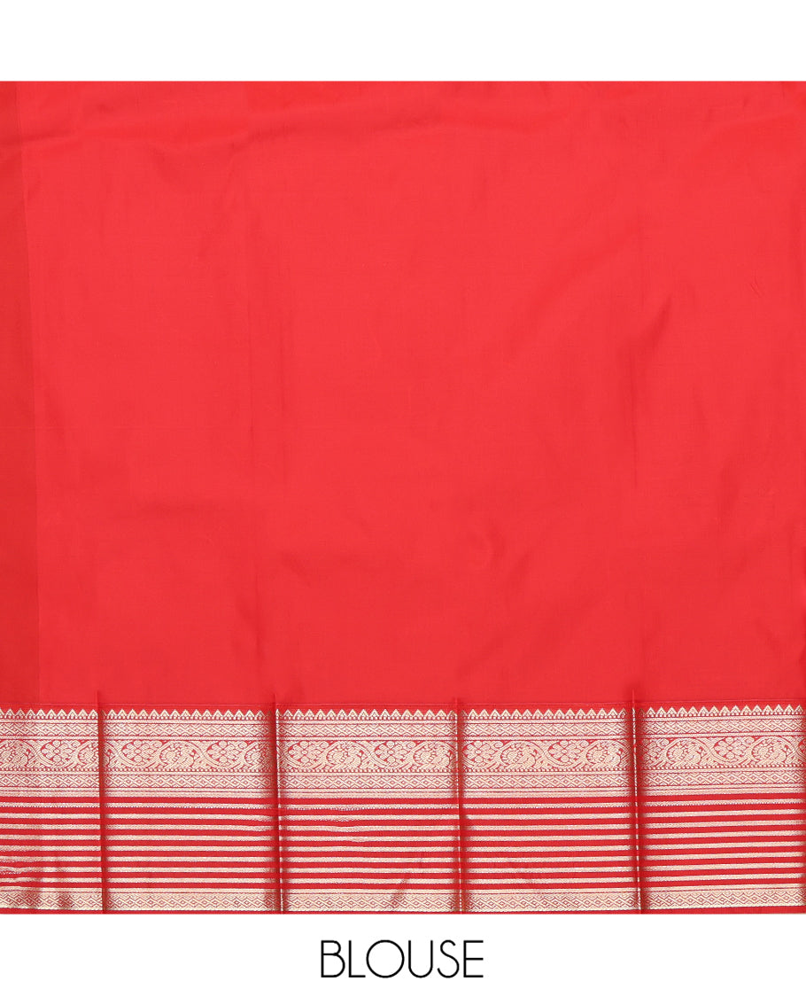 Maroon Zari Butta Budget Silk Saree