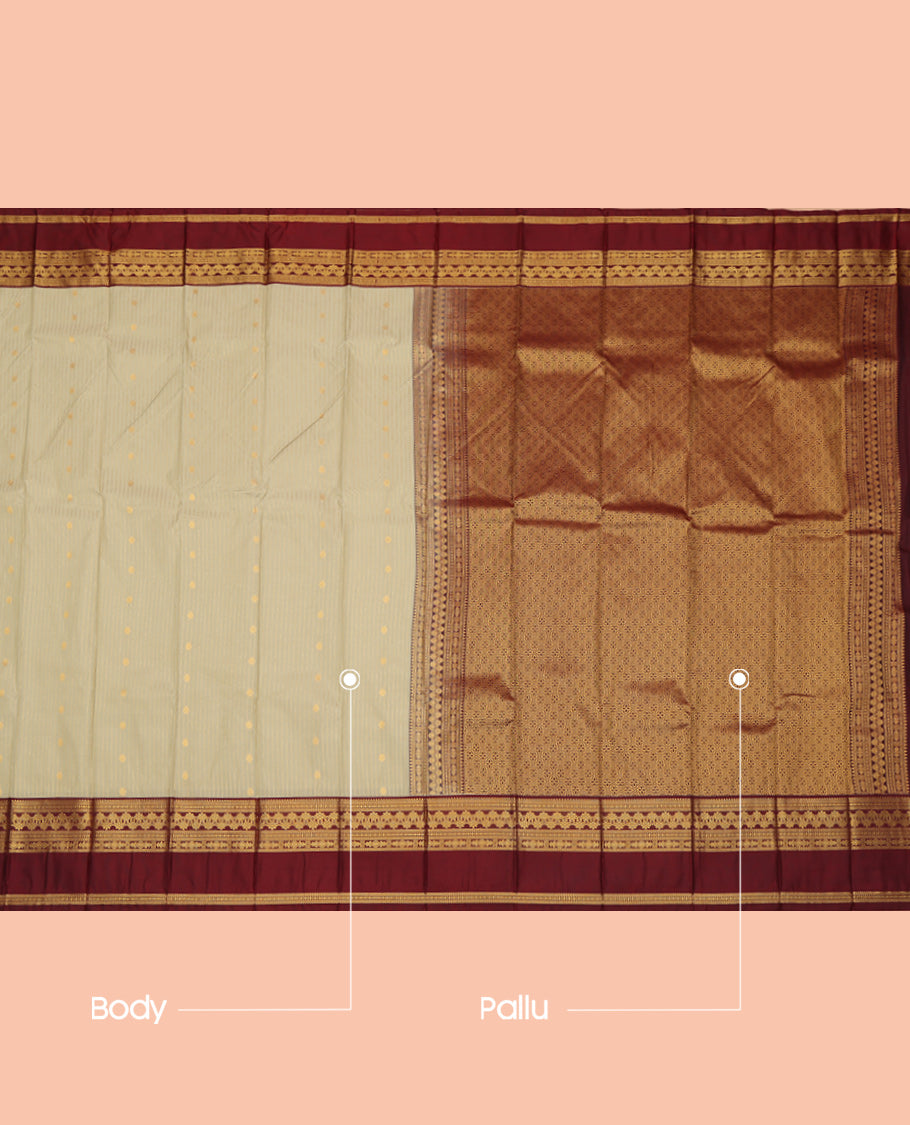 Beige Budget Silk Saree