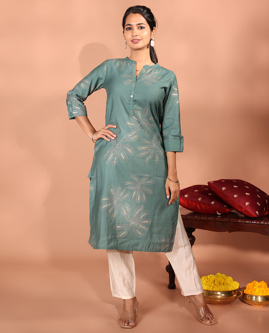 Green Vatican Readymade Kurti