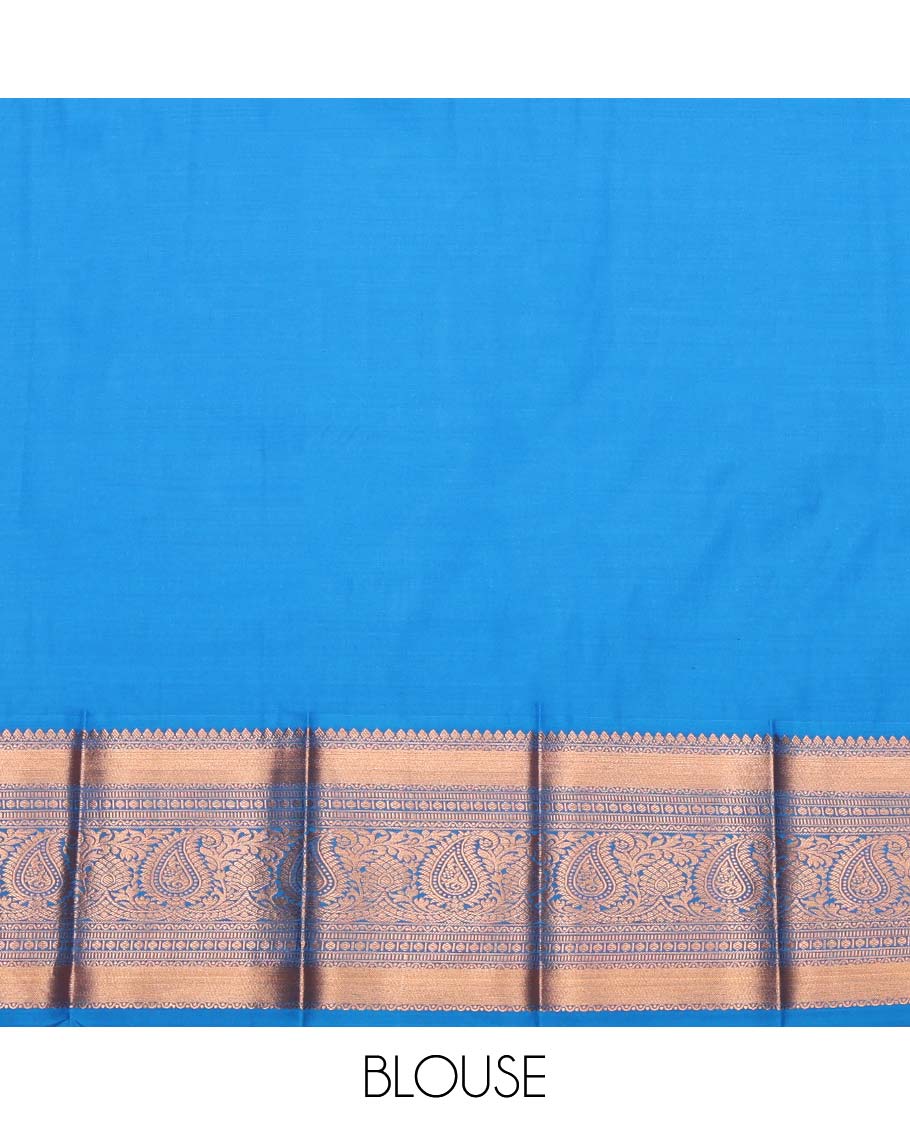 Pink Budget Silk Saree, Detailed with Floral Jacquard Design, Complemented by a Contrast Traditional Zari Border, Jaal Pallu, and a Contrast Blouse