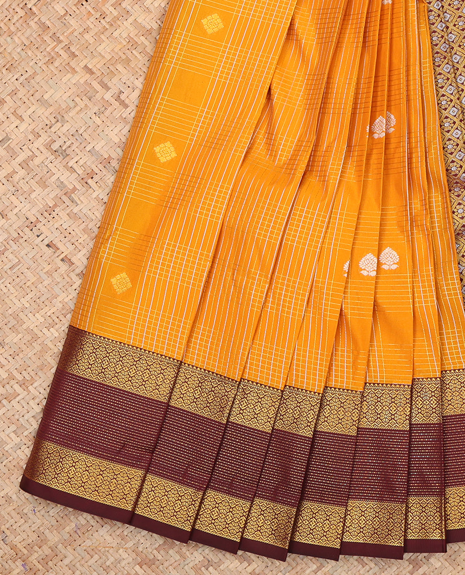 Orange Budget Silk Saree