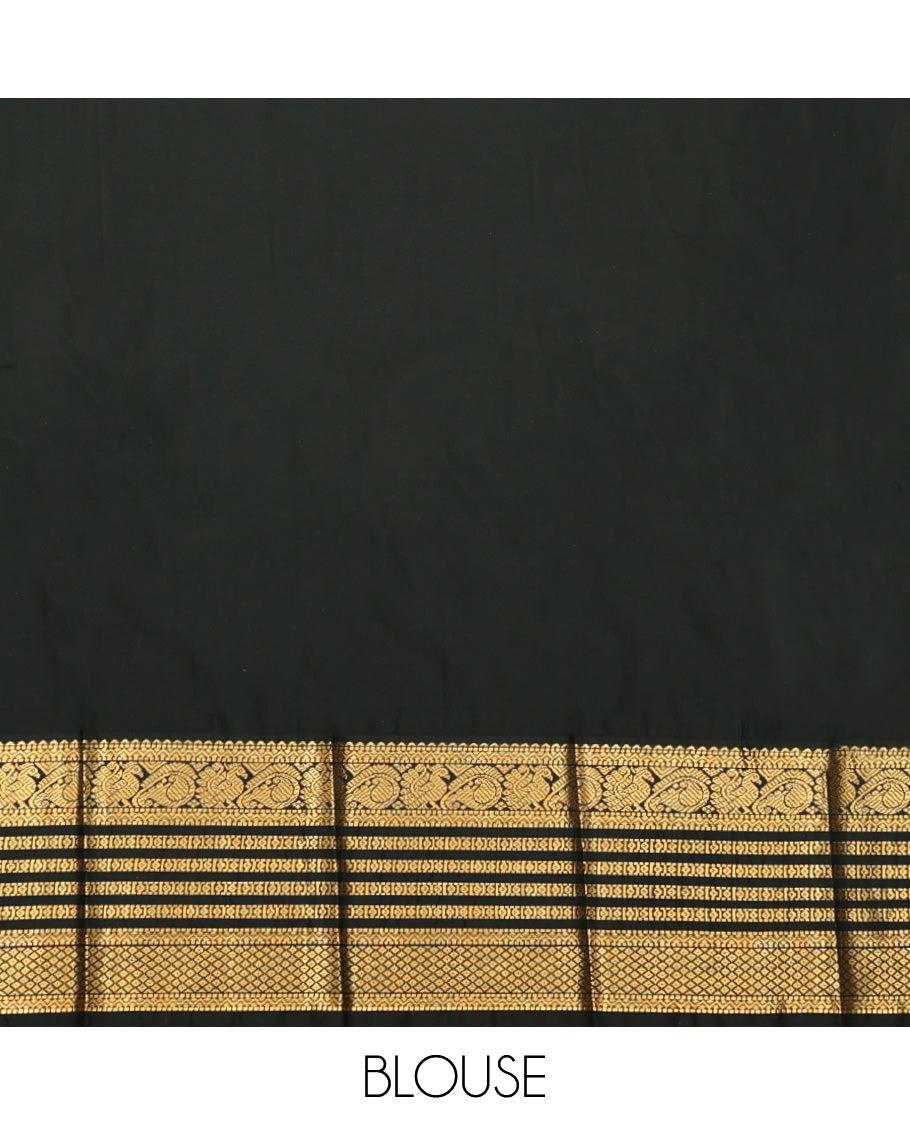 Pink Budget Silk Saree, Woven with Zari Buttas, a Contrast Traditional Zari Border, Grand Pallu, and a Contrast Blouse