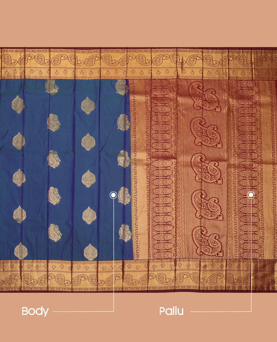 Blue Budget Silk Saree