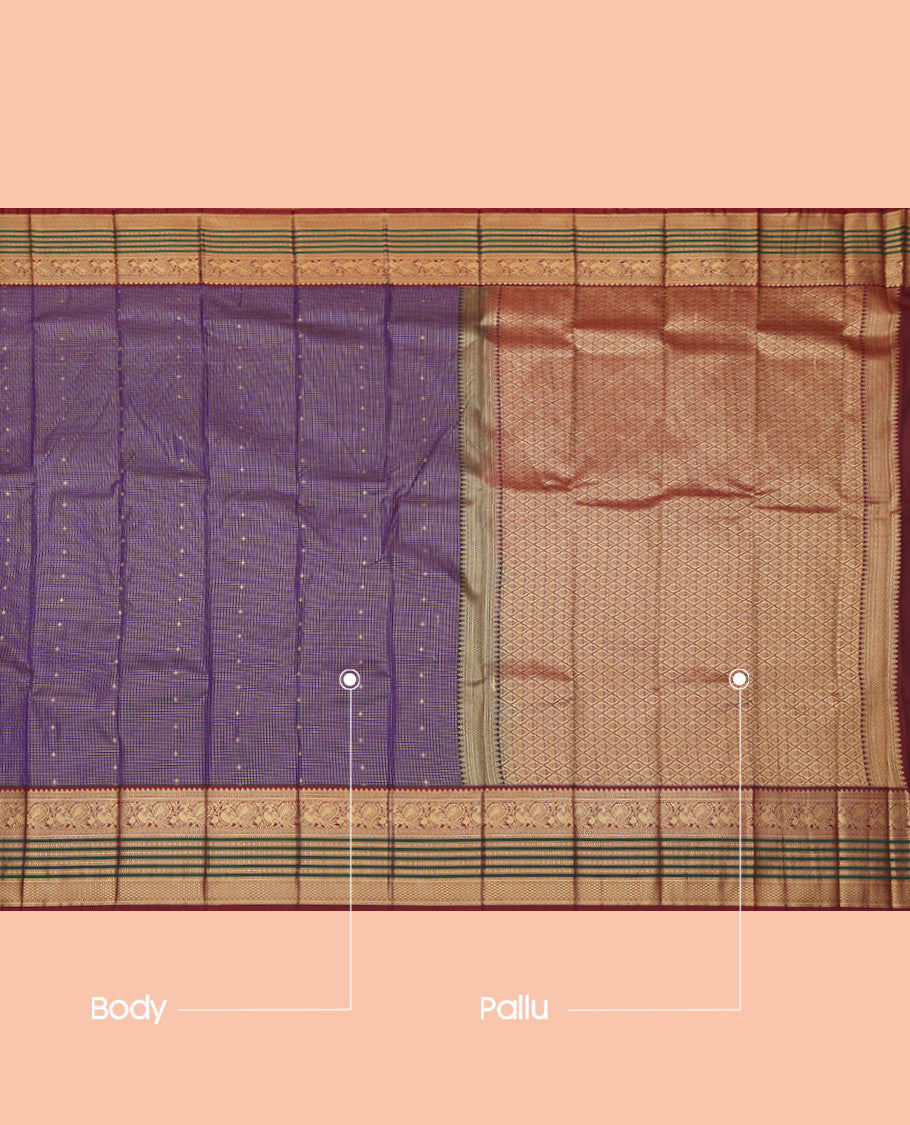 Violet Budget Silk Saree