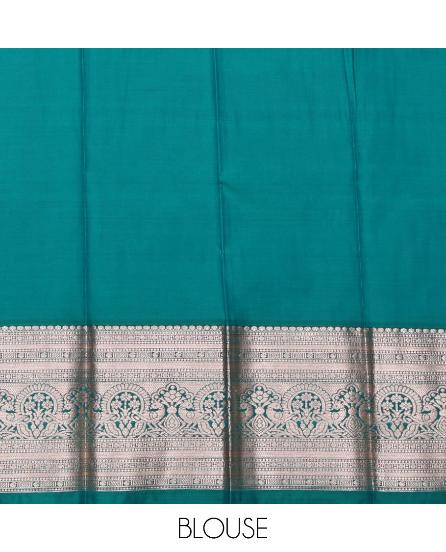 Violet Budget Silk Saree, Mesmerized with Zari Buttas All Over Its Body, Complemented by a Contrast Traditional Zari Design Border, Intricate Pallu, and Paired with a Contrast Blouse