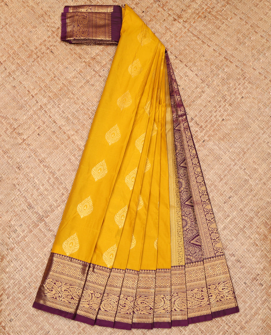 Yellow Budget Silk Saree