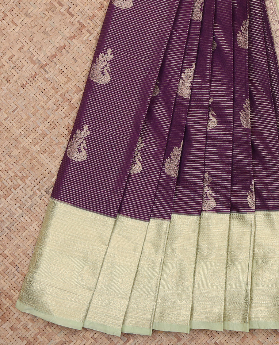 Purple Stripes Budget Silk Saree