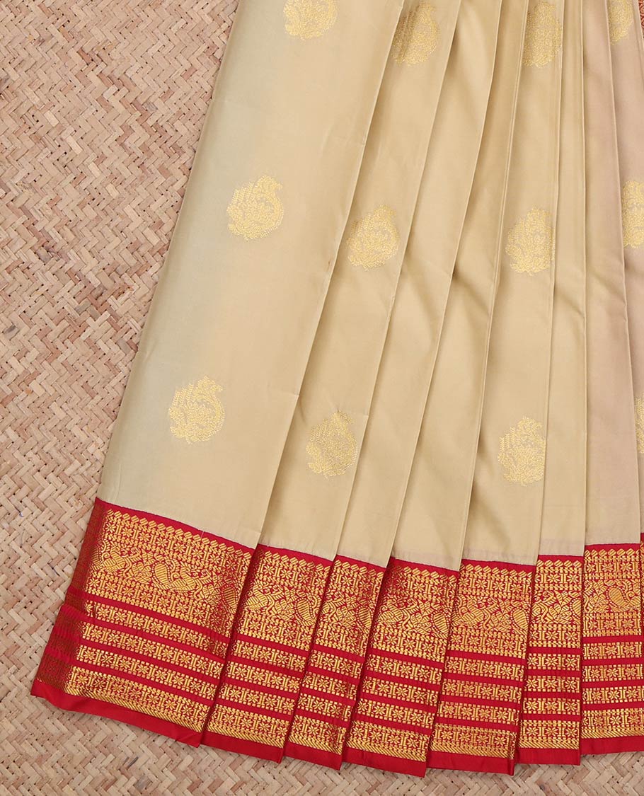 Cream Budget Silk Saree