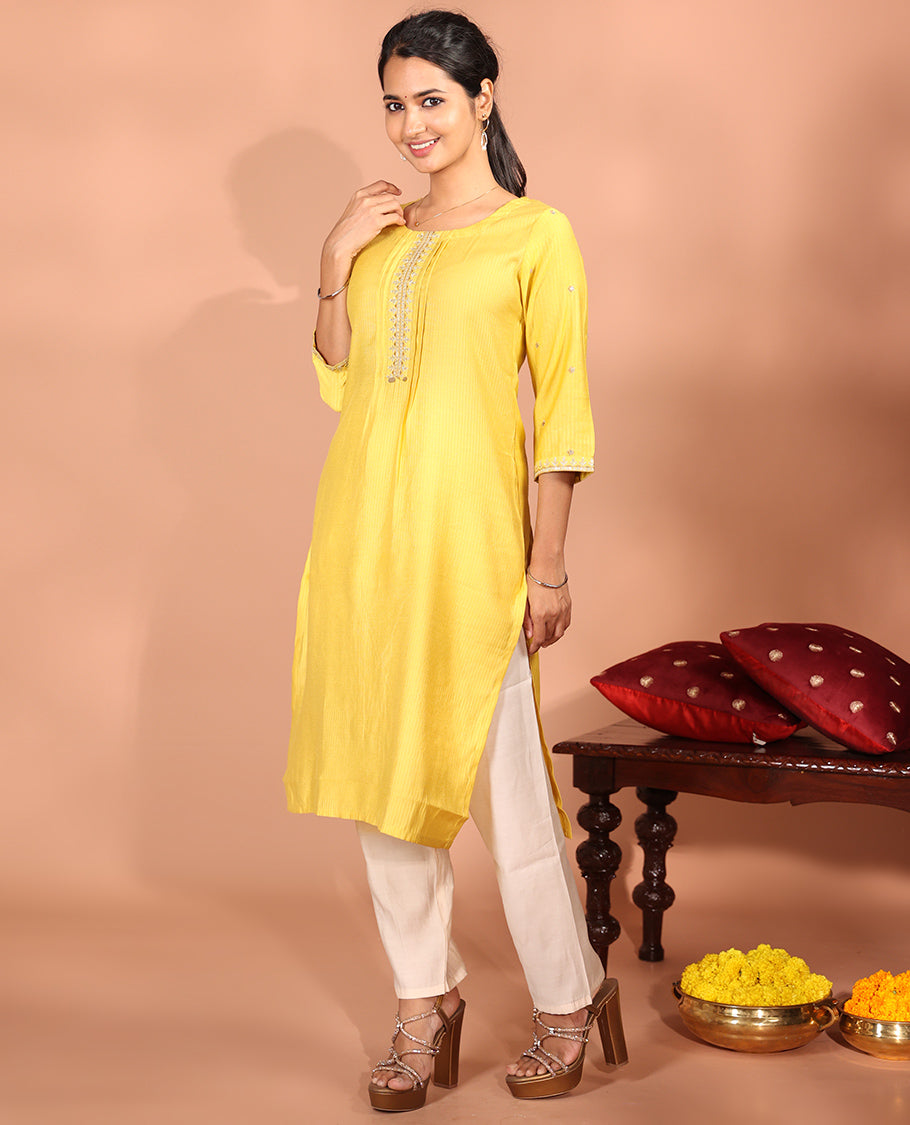Yellow Vatican Readymade Kurti