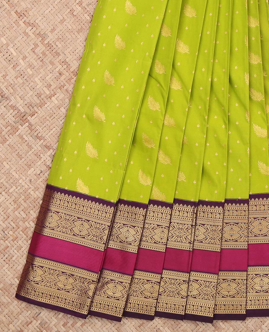 Leaf Green Budget Silk Saree