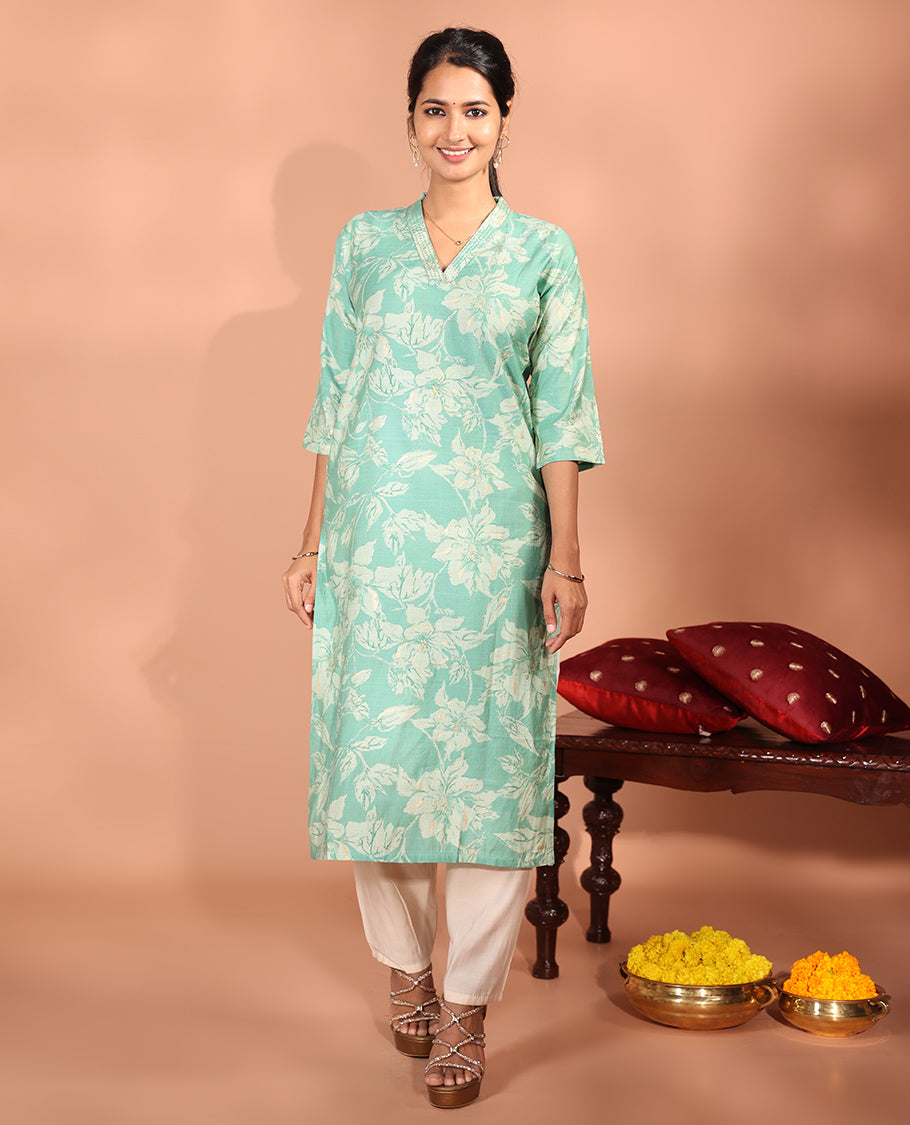 Light Turquoise Vatican Readymade Kurti