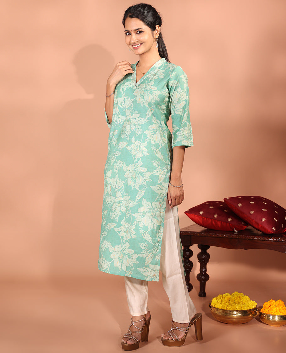 Light Turquoise Vatican Readymade Kurti