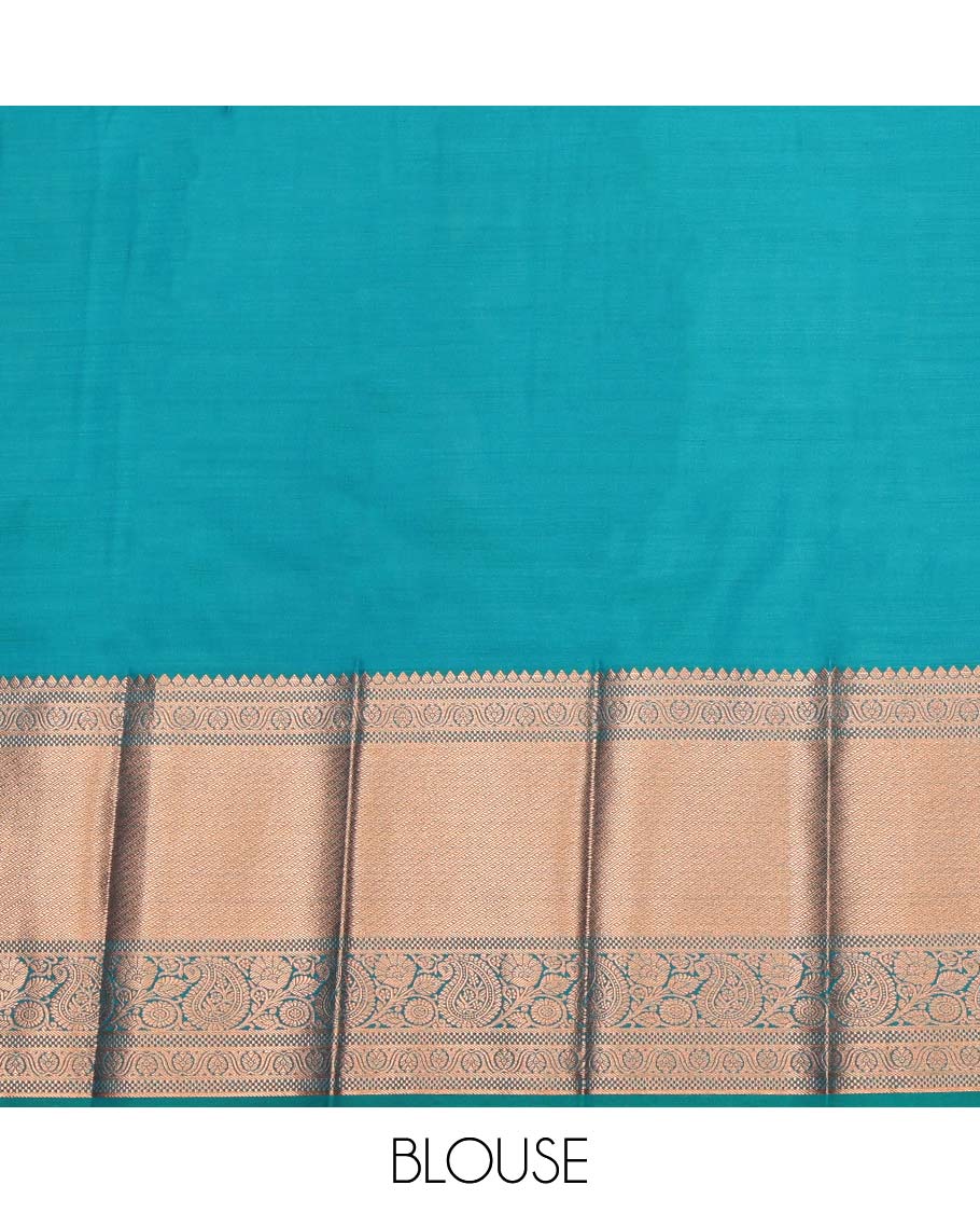 Pink Budget Silk Saree, Embellished with Jacquard, Complemented by a Contrast Traditional Zari Border, Grand Jaal Pallu, and a Contrast Blouse