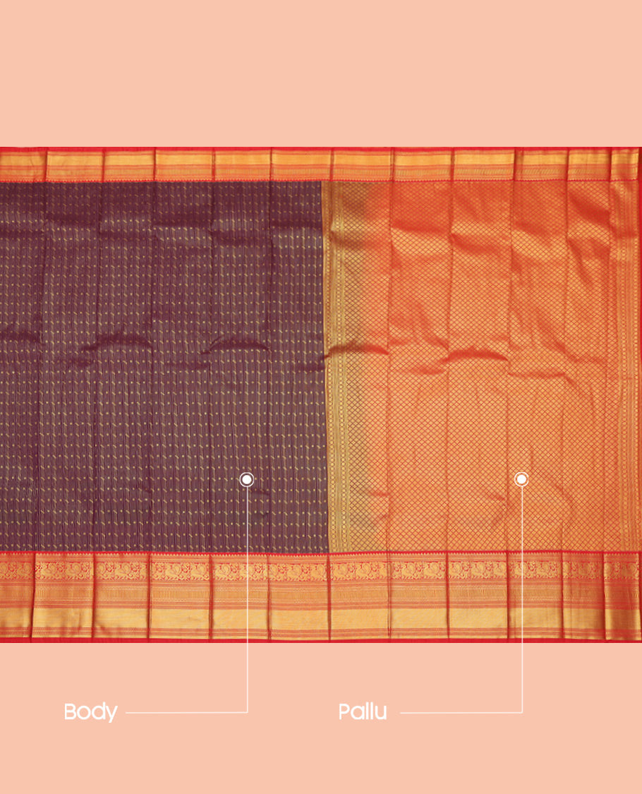 Wine Budget Silk Saree