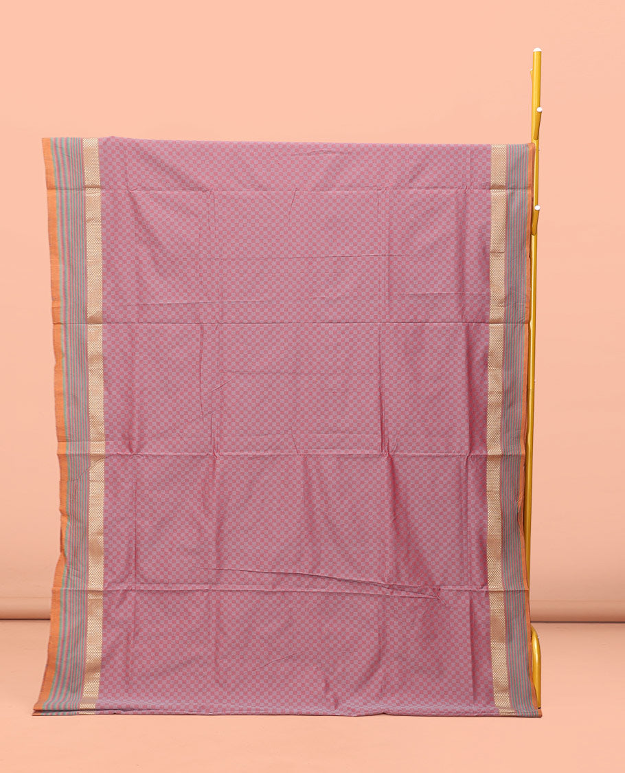 Pale Pink Poly Cotton Saree