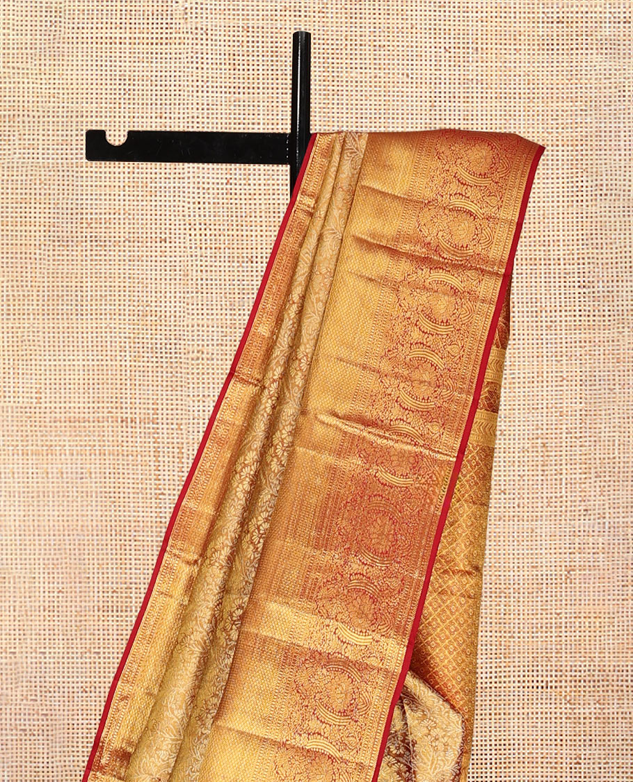 Gold Kanchipuram Tissue Silk Saree
