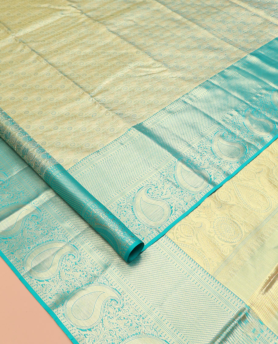 Blue Kanchipuram Tissue Silk Saree
