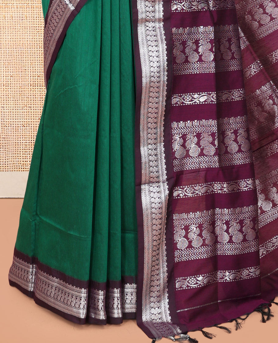 Green Kalyani Cotton Saree