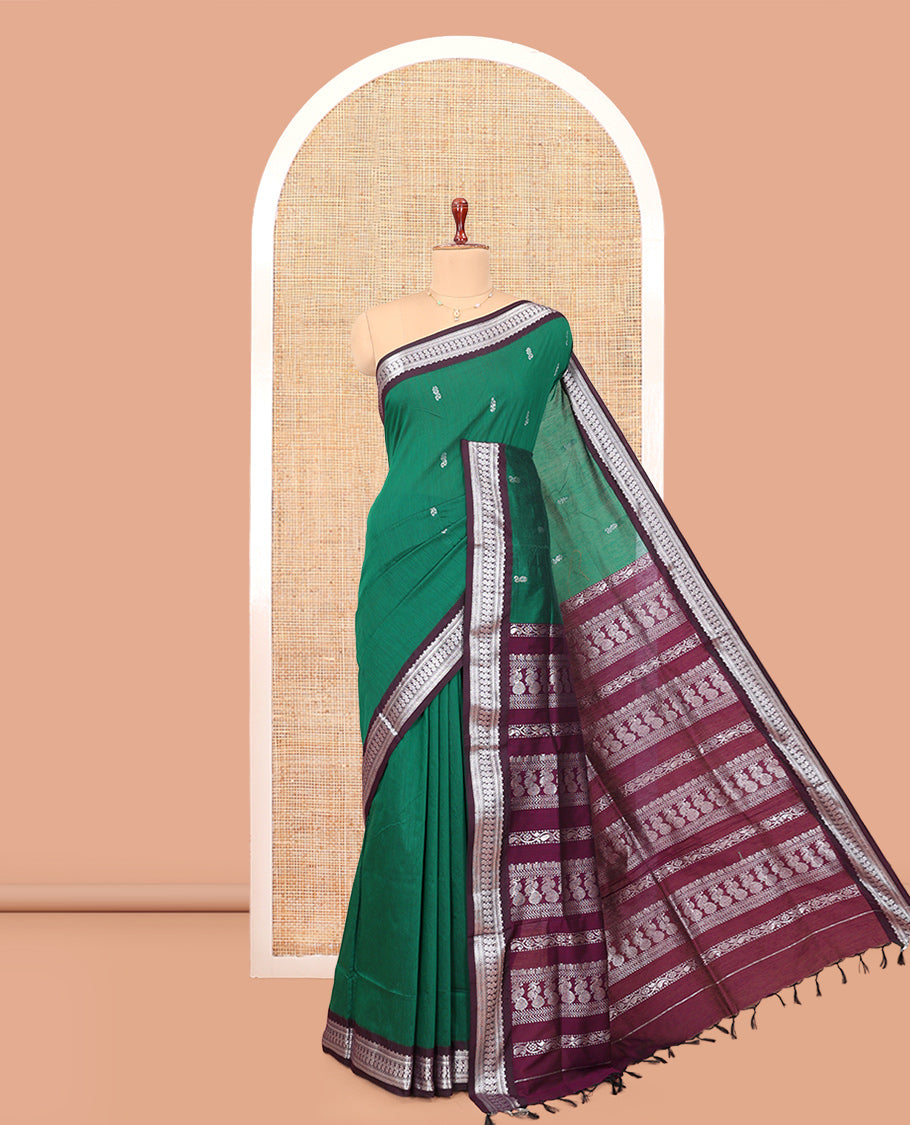 Green Kalyani Cotton Saree