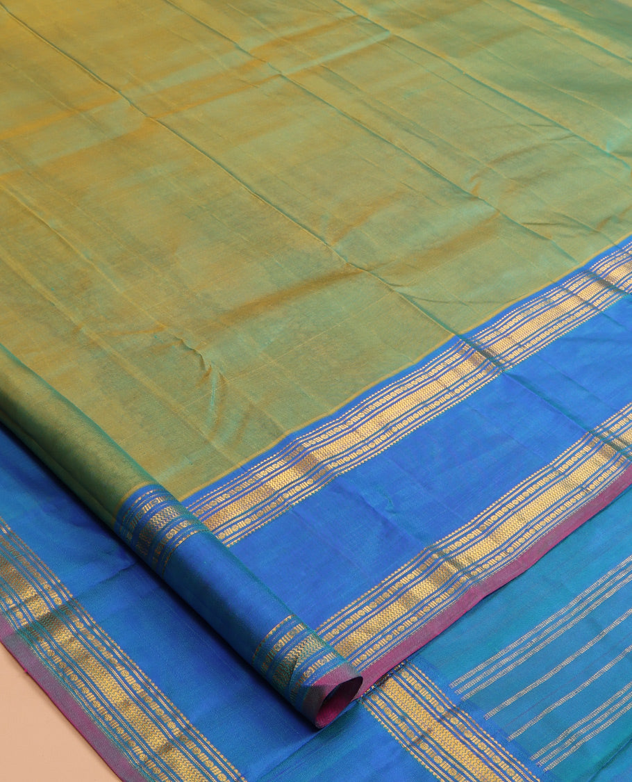 Green Plain Kanchipuram Silk Saree