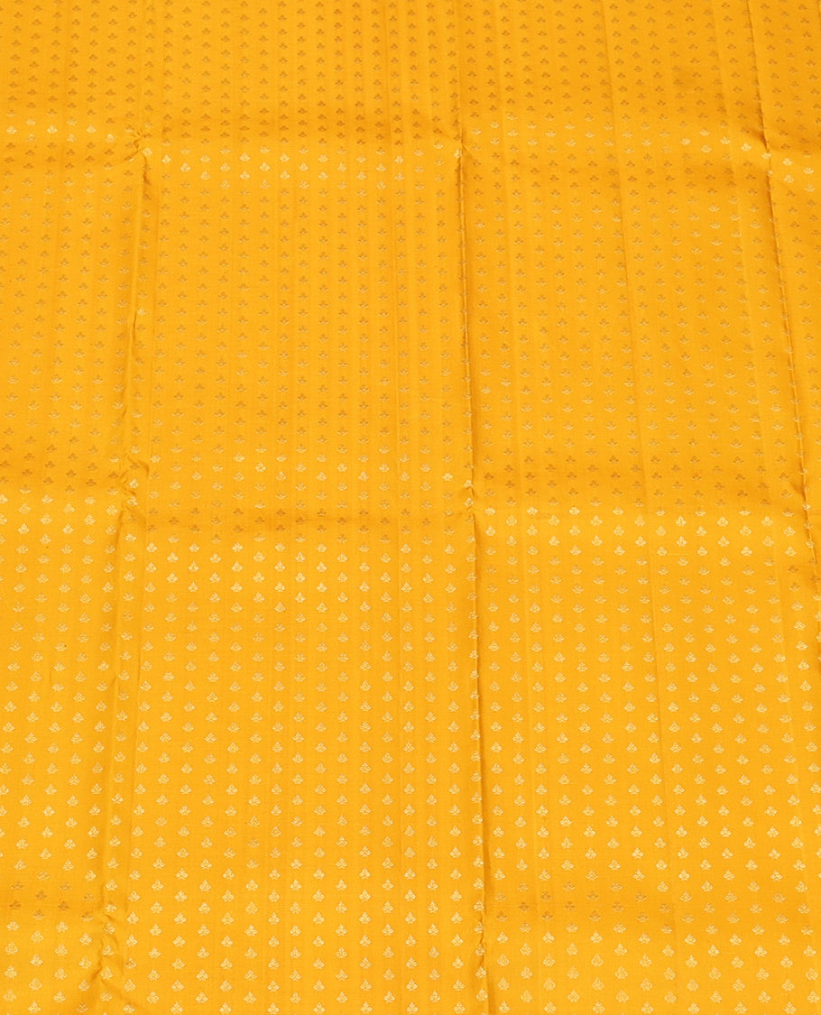 Yellow Pure-Silk Half-Saree