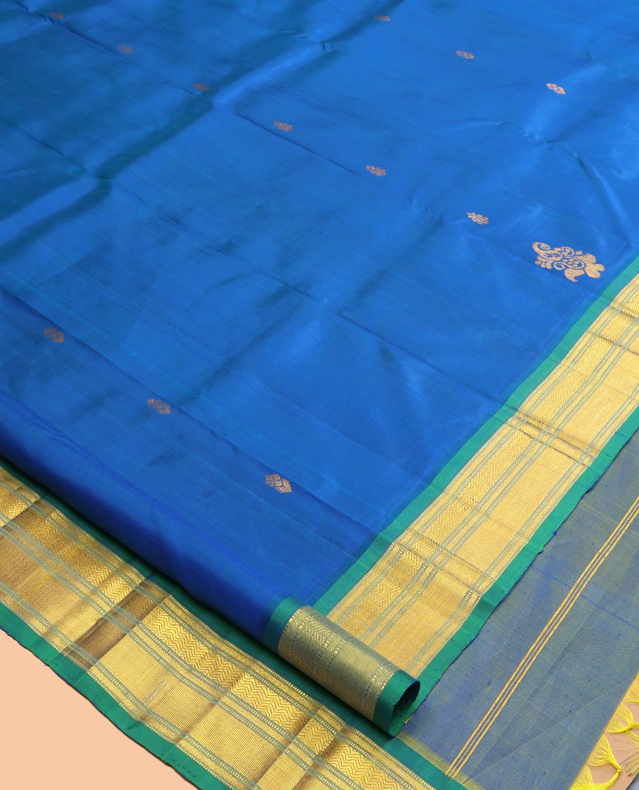 M.s. Blue Kanchipuram Silk Saree