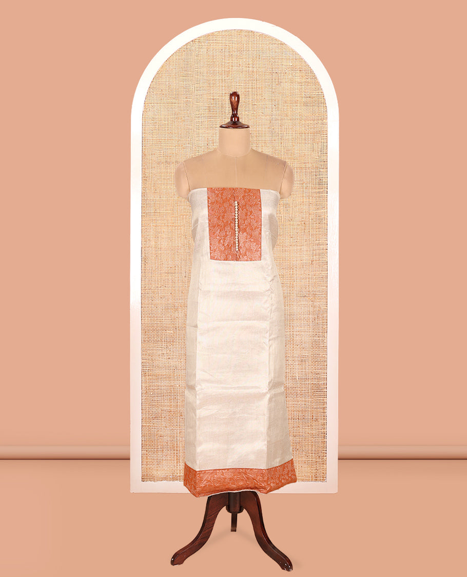 Chikku-Rust Shimmer Tissue Material Chudidar Set