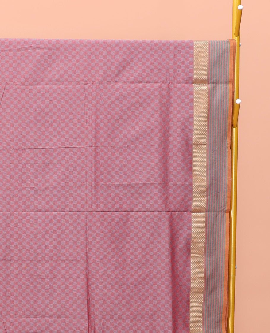 Pale Pink Poly Cotton Saree