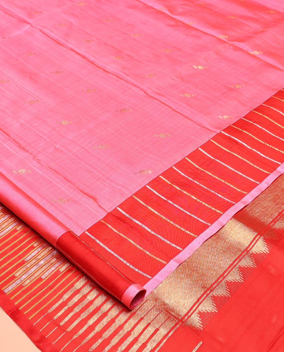 Pink Venkatagiri Silk Saree