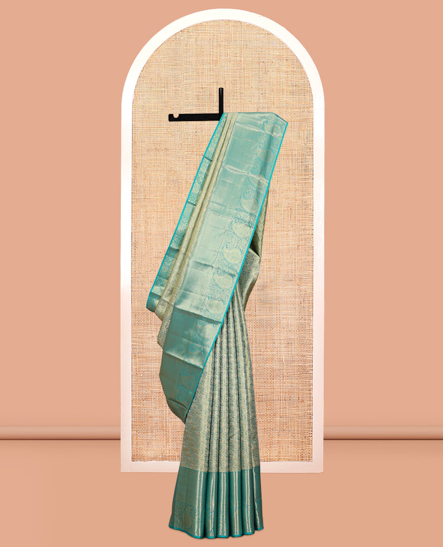 Blue Kanchipuram Tissue Silk Saree
