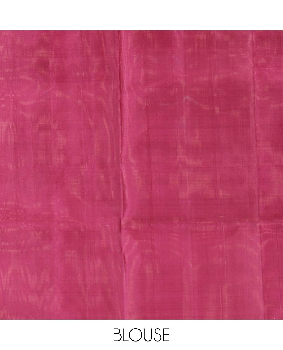 Cream Mayuri Soft Silk Saree, Subtly Sparkled With Buttas All Over Its Body, Complemented by Contrast Border of Zari Buttas, Intricately Designed Pallu and Paired with a Contrast Blouse