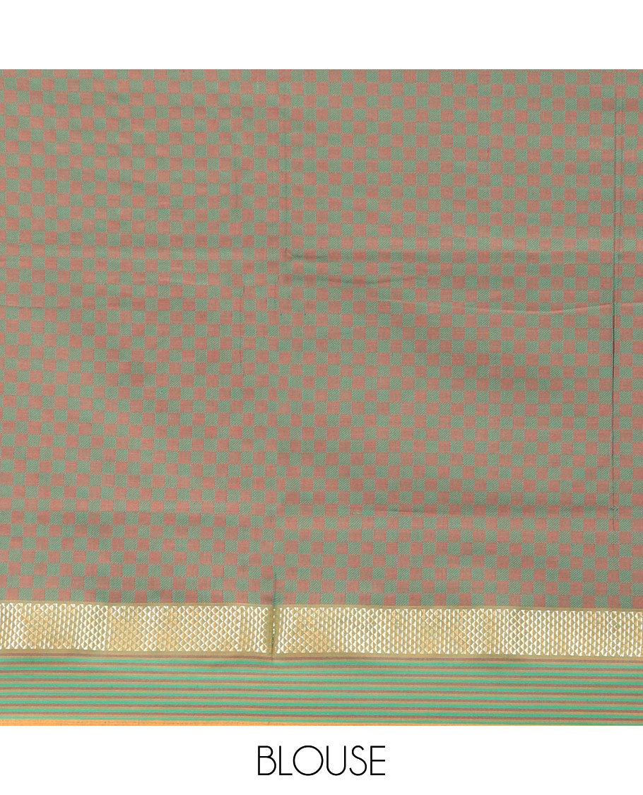 Pale Pink Poly Cotton Saree