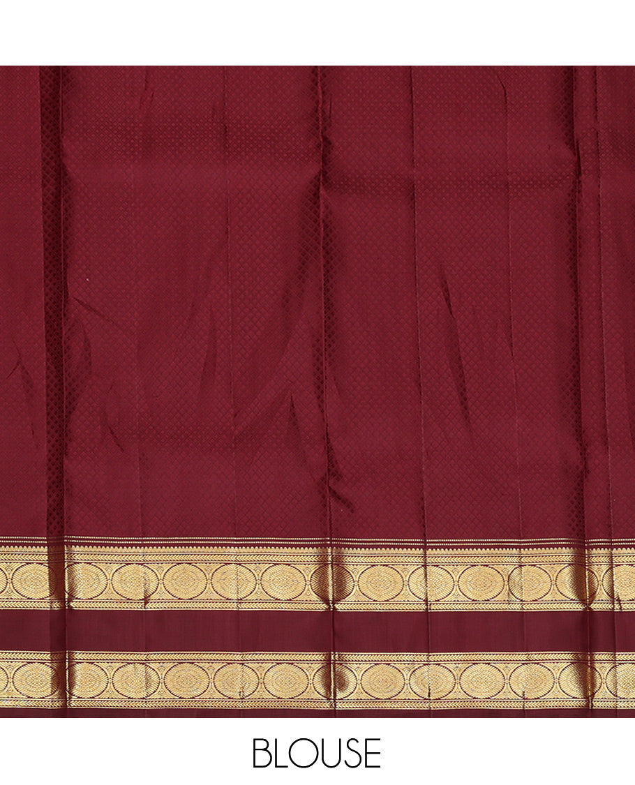 Yellow Pure-Silk Half-Saree