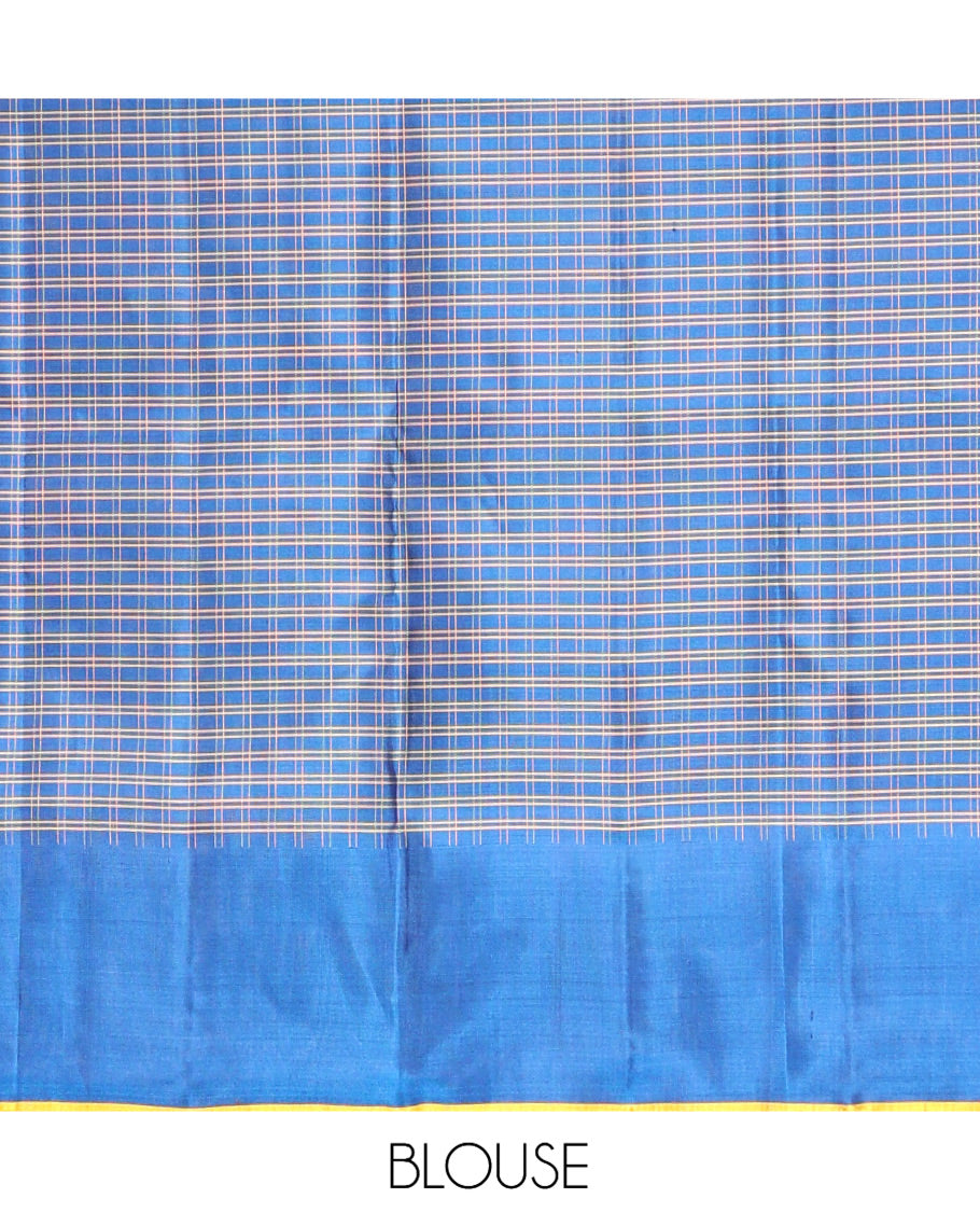 Blue Mayuri Soft Silk Saree