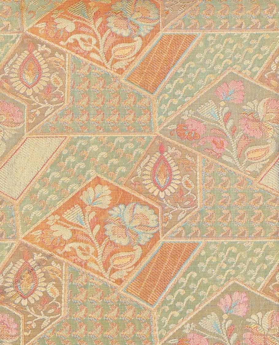 Multi-Color Pure Silk Navarathna Pavadai Material Set