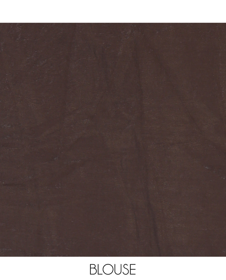 Black Velvet Organza Half-Saree