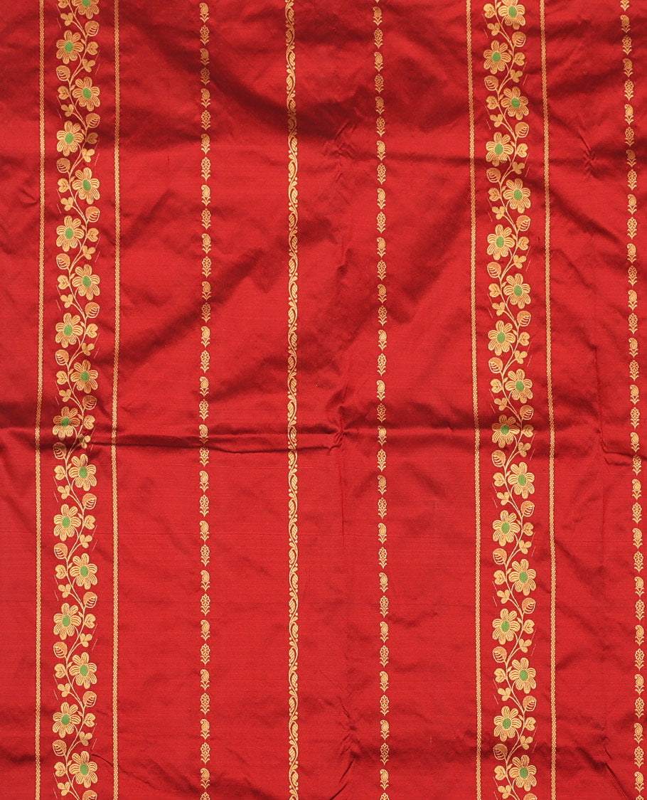 Maroon Pure-Silk Half-Saree