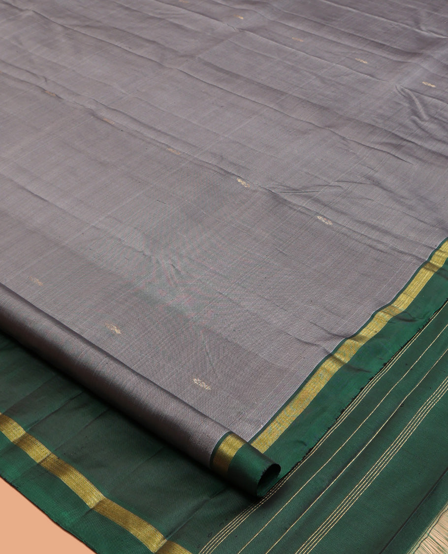 Grey Kanchipuram Silk Saree