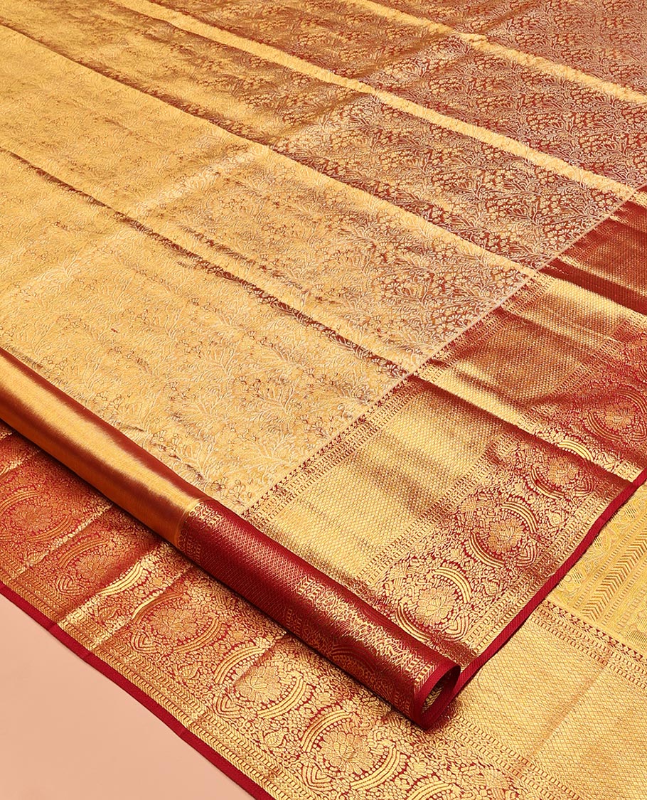 Gold Kanchipuram Tissue Silk Saree