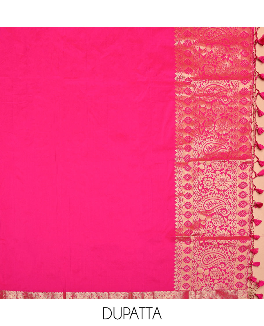 Light Lavender Art Silk Half-Saree