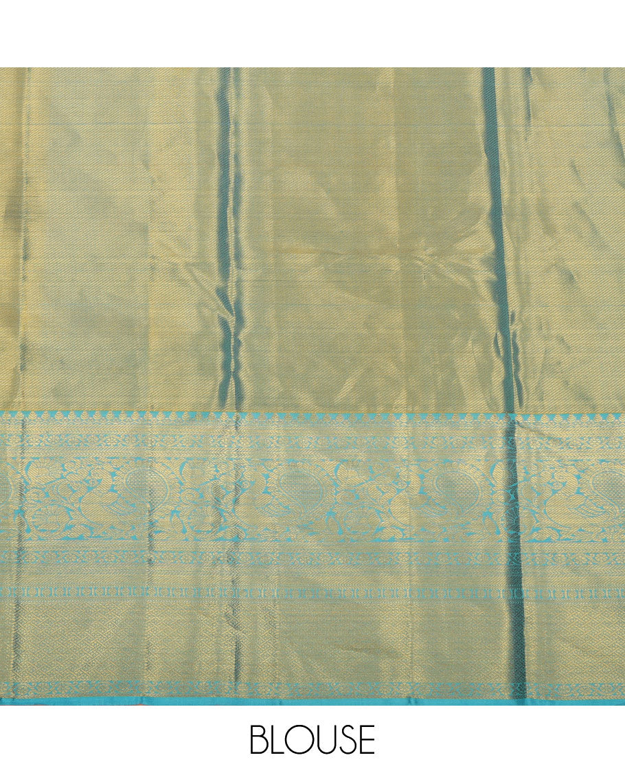 Multi-Color Pure Silk Navarathna Pavadai Material Set