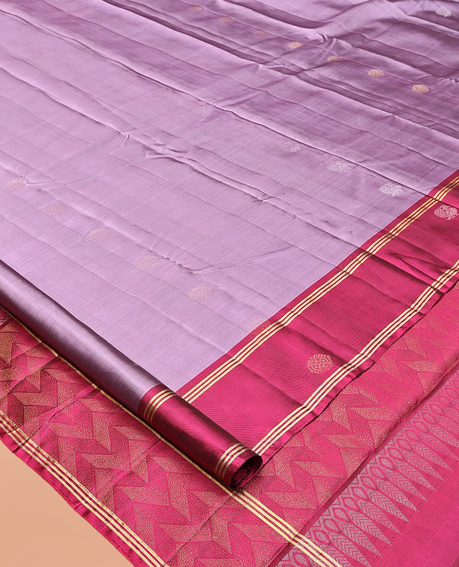 Lavender Mayuri Lite Silk Mix Saree