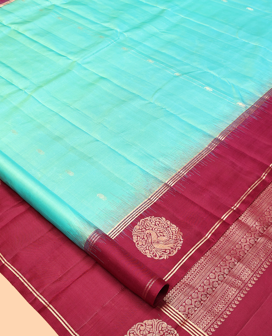 Blue Mayuri Soft Silk Saree