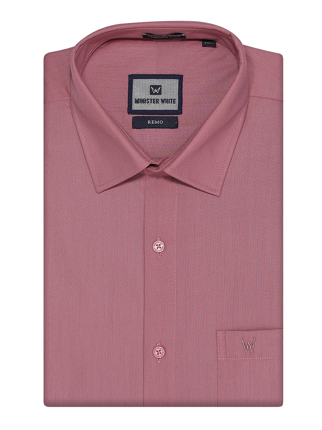 Mens Cotton Regular Fit Pink Colour Shirt Remo by Minister White