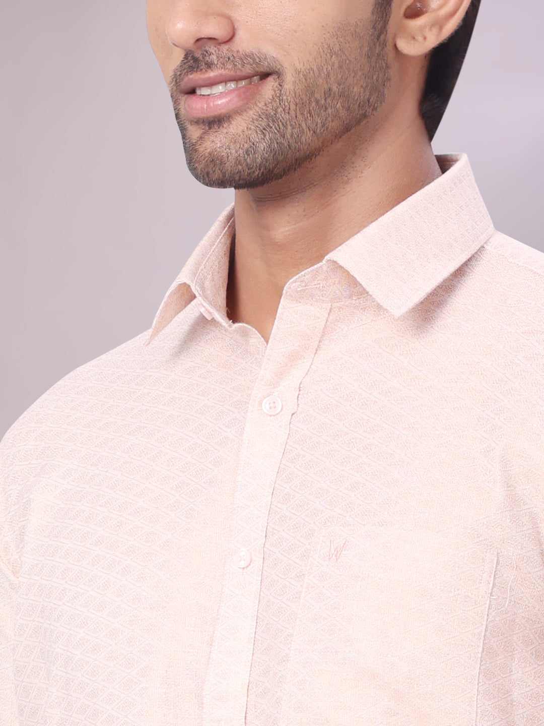 Men's Copper Tissue Jacquard Shirt with Matching Dhoti Combo Zeus