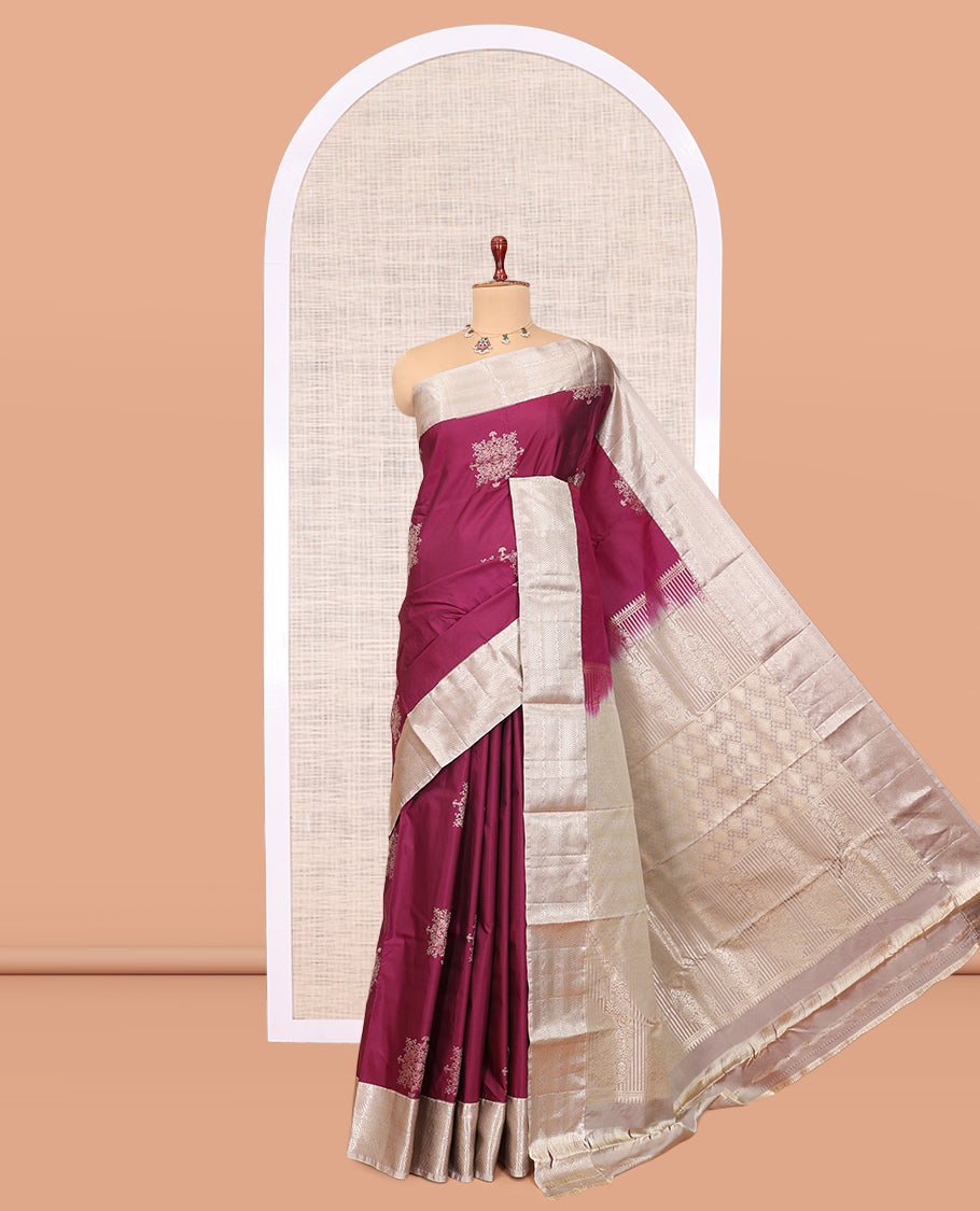 Wine Budget Silk Saree
