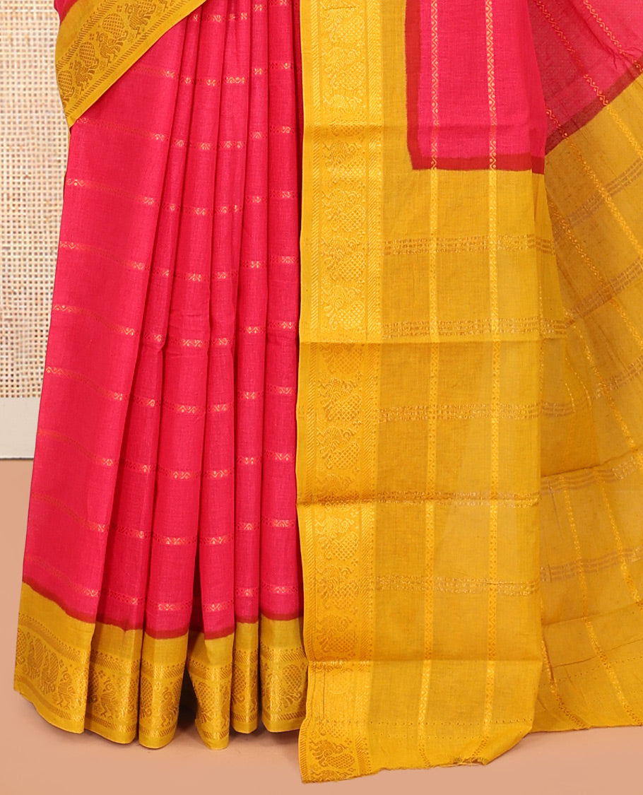 Red Sungudi Cotton Saree